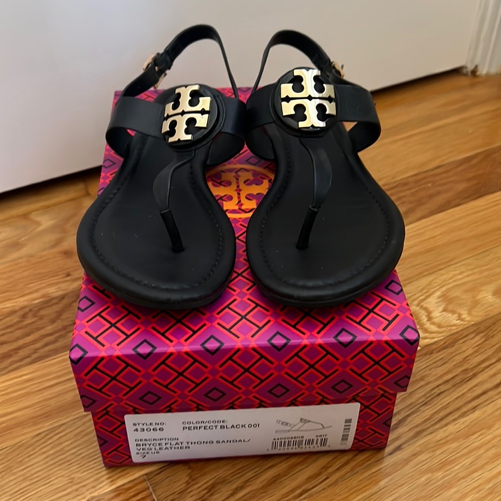 Tory Burch Bryce Sandal, Black size 7